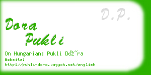 dora pukli business card